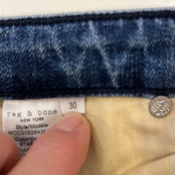 VGUC rag & bone dre low-rise slim boyfriend jeans in colour Star City - Picture 15 of 16